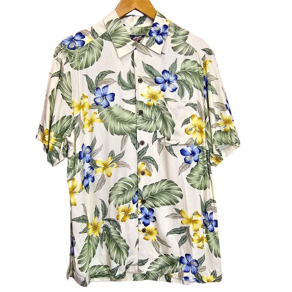 🌺🌴La Cabana Button Up Hawaiian Shirt Floral Tropical Size Small🌴🌺